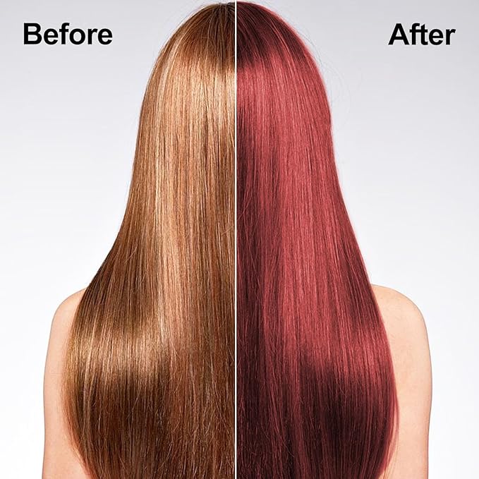 Wine Red Hair Dye for Men and Women, Hair Color Shampoo For Home Use, 16.9 Fl Oz Shampoo Para Canas (Wine Red)-Velvo Beauty