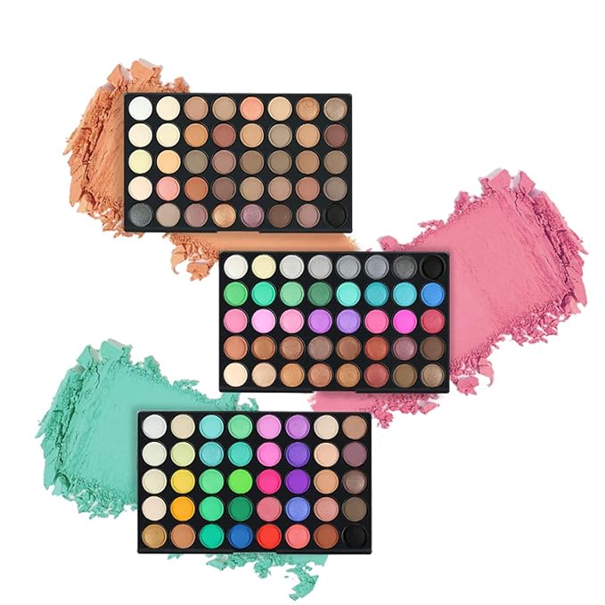 120 Colors Long Lasting Waterproof Highly Pigments Shiny Shimmers Glitter Eyeshadow Palette All in One Makeup Kits for Women Girls Holiday Make-up Gift Sets Xmas Essential Makeup Palette-Velvo Beauty