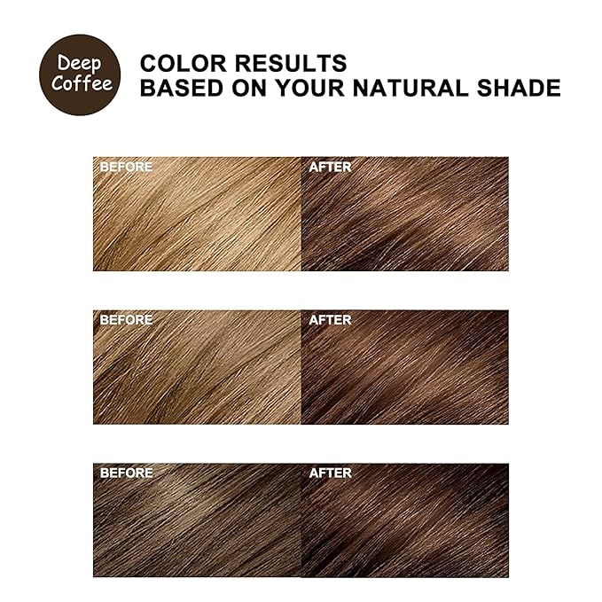 Dark Brown Hair Dye Shampoo 3 in 1 for Gray Coverage for Women Instant Natural Hair Color Shampoo Semi Permanent 500ML - Champu Para Canas Mujer-Velvo Beauty