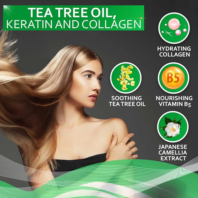 Tea Tree Oil Conditioner - Sulfate and Paraben Free - Anti Dandruff Treatment for Itchy, Dry Scalps - Ideal for Women and Men with Oily Hair and Scalp Buildup-Velvo Beauty