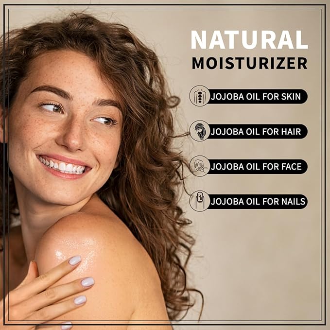 Yoken 32 fl oz (EWG Verified) 100% Pure Jojoba Carrier Oil - Unrefined, Hexane-Free, Cold Pressed for Skin, Face, Hair, Nails, and Massage-Velvo Beauty