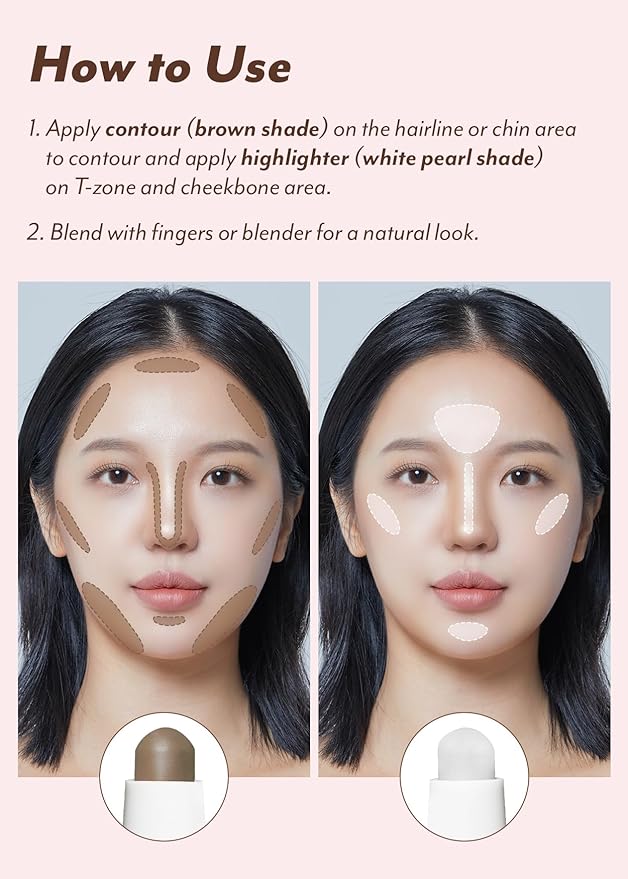 I'M MEME I'm Multi Stick Dual | Two Shade Shading and Highlighting Matte Finish | Suitable for Beginners Portable Size | 002 Cool Contouring-Velvo Beauty