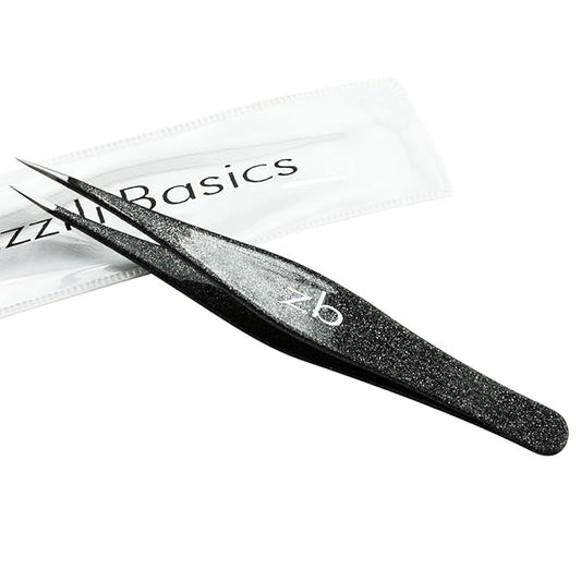Ingrown Hair Tweezers by Zizzili Basics - Surgical Grade Stainless Steel Fine Pointed Tweezers - Precision Aligned Tips for Splinter, Eyebrow & Facial Hair Removal - with Bonus Tip Guard & Carry Pouch-Velvo Beauty