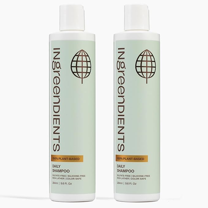 Non Toxic Vegan Shampoo with Organic Ingredients, Apple Cider Vinegar & Tea Tree Oil - Sulfate Free, Color Safe, Paraben Free, Gluten Free, Cruelty Free, pH Balanced (2-Pack)-Velvo Beauty