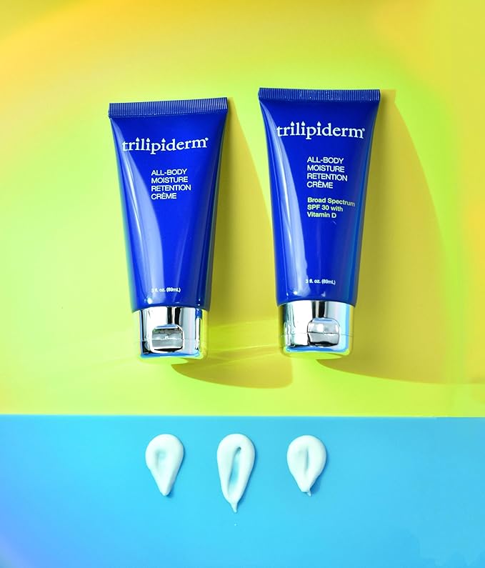 Trilipiderm Travel Size Moisturizer Sunscreen 3oz – The Stowaways Overnight, Travel Size, Getaway – Hydration for Body and Face 1 x SPF 30 Sunblock and 1 x All-Body Moisturizer-Velvo Beauty