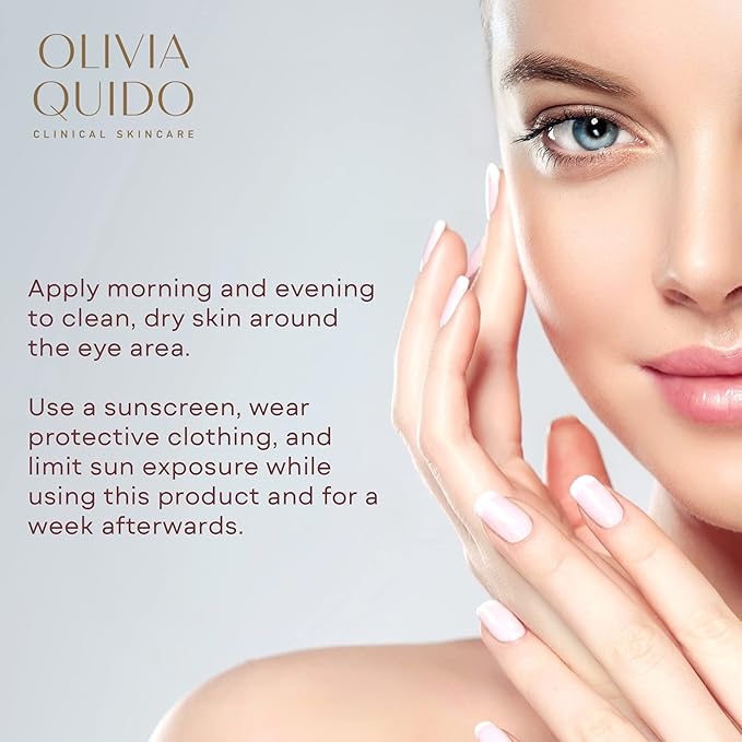 OLIVIA QUIDO Clinical Skin Care Wrinkle Blur (0.46 oz) | Eye Cream For Dark Circles and Puffiness | Anti-Aging Under Eye Cream | Hydrating, Brightening, and Dark Circles Under Eye Treatment for Women-Velvo Beauty