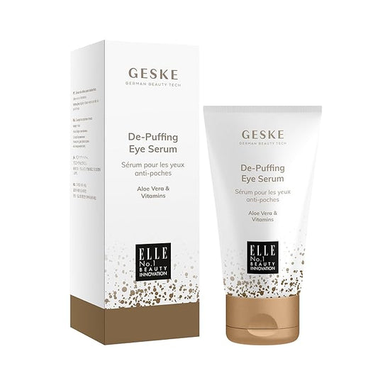 De-Puffing Eye Serum | For Dark Circles & Swollen Eyes | with Aloe Vera | Hydrating & Moisturizing | Smooths the Eye Area | Vegan | No Animal Testing | Complements GESKE SmartAppGuided™ Devices-Velvo Beauty