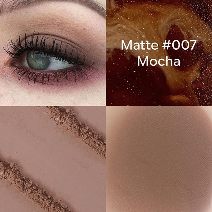 KYDA Single Matte Eyeshadow, Coffee Brown Shade, Ultra-fine Lightweight Powder, Multiuse Blendable Formula, Daily Matte Eyes Makeup, Mocha-Velvo Beauty