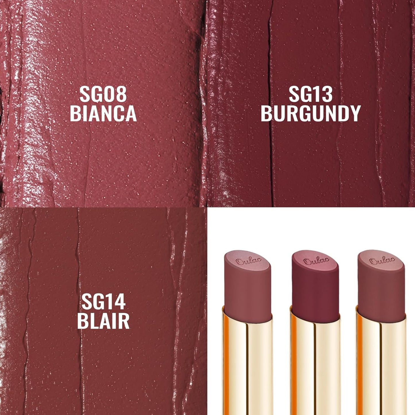Oulac Sensual Glow Color Rich Satin Lipstick Set 1-Velvo Beauty