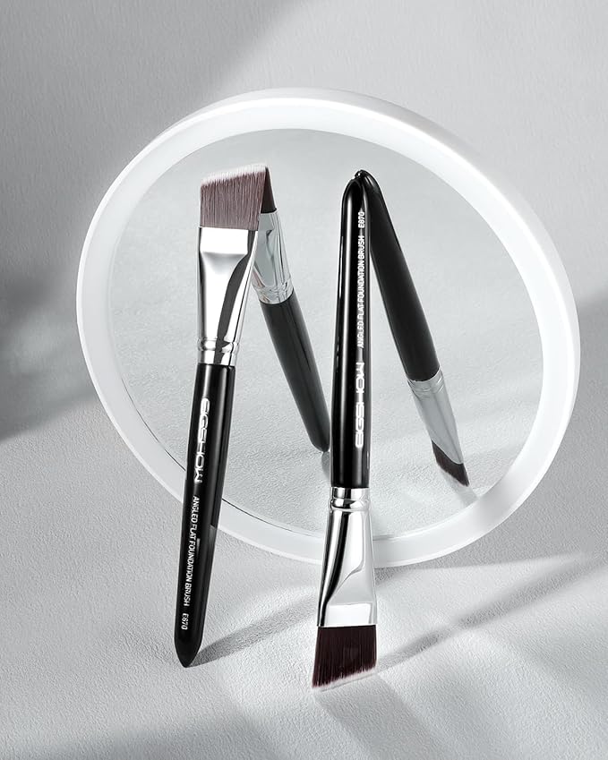 EIGSHOW Angled Flat Foundation Brush, Vegan Synthetic Bristles, Streak Free Application, Face Makeup Brush For Blending Liquid, Cream, Face Mask (E870)-Velvo Beauty