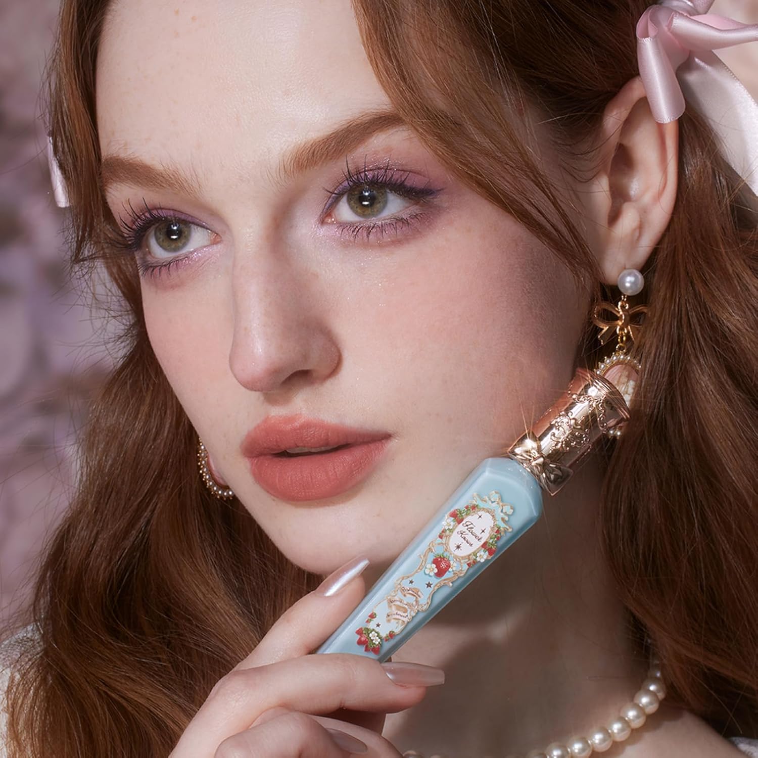 Flower Knows Strawberry Cupid Cake Lip Cream 3-Piece Set,V03+V06+V07 with Canvas Tote Bag & Hair Clip,Velvety Matte Liquid Lipsticks,Moisturizing Long Lasting Lip Stain for Girls & Wome-Velvo Beauty