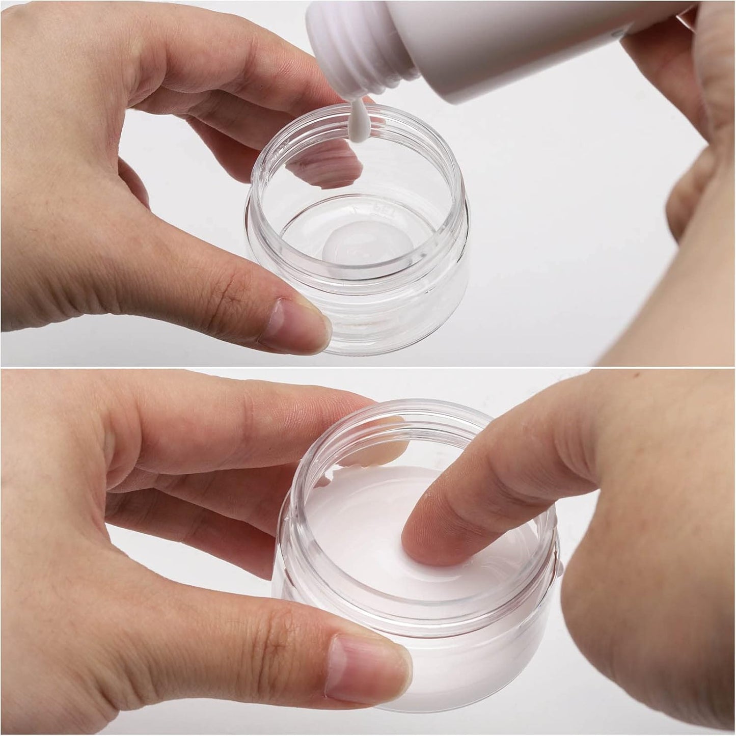 50 Count 1oz Cosmetic Containers with Lids BPA Free Plastic Sample Containers Empty Makeup Containers Refillable Cosmetic Jars Leakproof Travel Jars - Black-Velvo Beauty