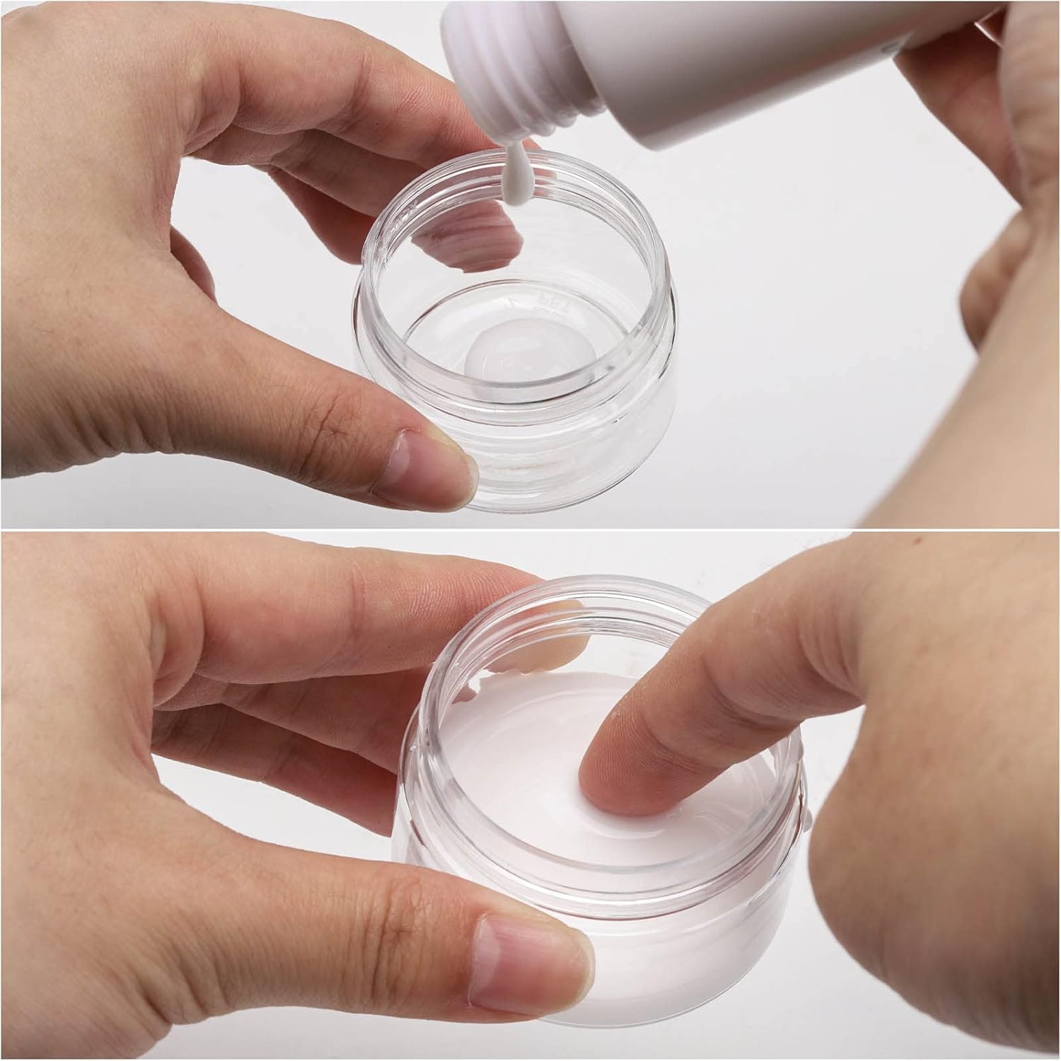 50 Count 1oz Cosmetic Containers with Lids BPA Free Plastic Sample Containers Empty Makeup Containers Refillable Cosmetic Jars Leakproof Travel Jars - Black-Velvo Beauty