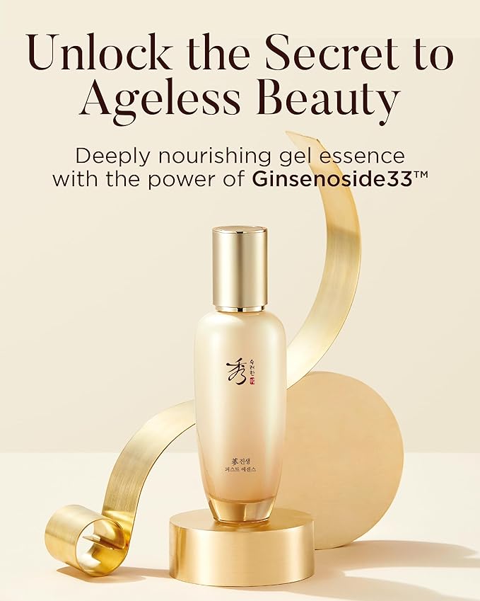 Sooryehan Christmas Gifts Ginseng First Essence (120 ml/2.04 fl oz) Total Age-Defying Solution, Wrinkle Improvement, Nourishing Toner for Radiant and Youthful Skin - Ginsenoside | Korean Skincare-Velvo Beauty