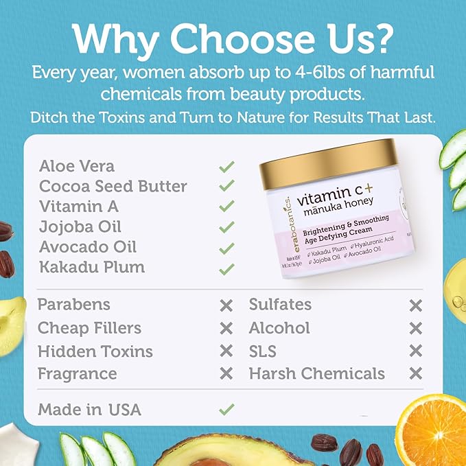 Advanced Vitamin C Face Cream - Brightening & Nourishing with Jojoba Oil, Kakadu Plum for Fine Lines, Wrinkles-Velvo Beauty
