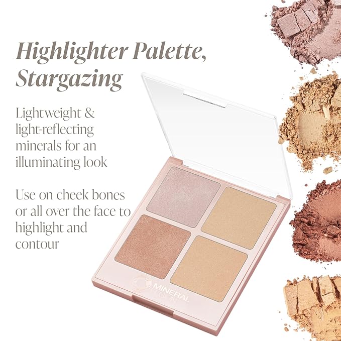 Highlighter Palette, Lightweight Shimmer, Stargazing-Velvo Beauty