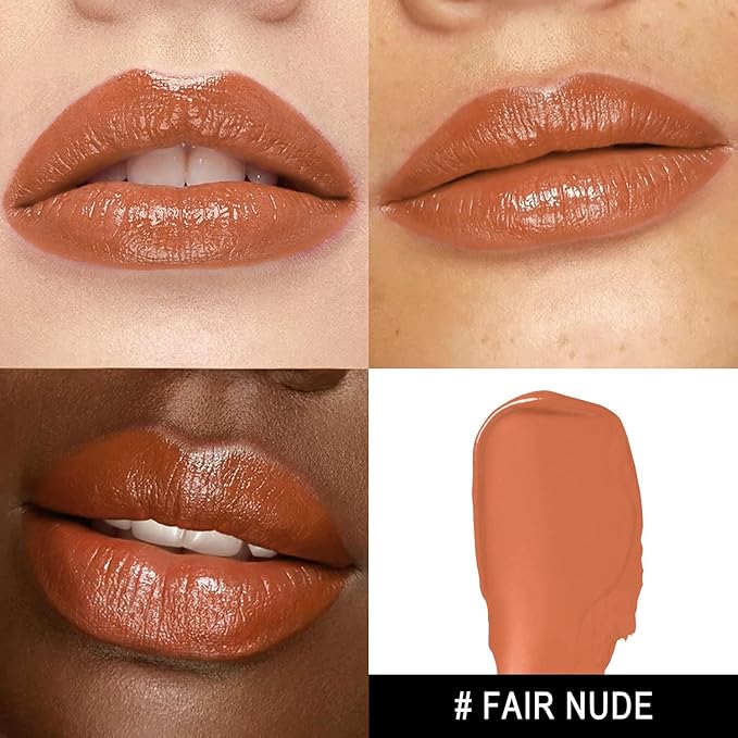 MAKI YIKA Moisture Nude Lipstick for Women Hydrated Tinted Lip Balm for Dry Cracked Lips Weightless Glossy Lip Color Juicy Finish,MA064 Fair Nude-Velvo Beauty