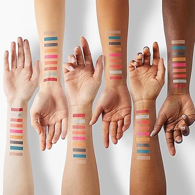 Juvia's Place Palette The Festival - Bold Coral, Red, Glittery Neutrals, Shades of 9, Bold and Fiery Palette, Pigmented Makeup Palette Eye Color & Shine-Velvo Beauty