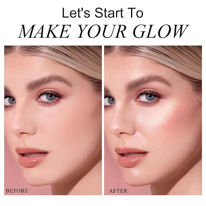 KYDA Face Highlighter Palette, High Glossy Face Illuminator Palette, Narutal Glow Finish, Pearl Shimmer Smooth Baked Powder, Lasting Sparkling Highlighter Makeup-SUN GLOW-Velvo Beauty