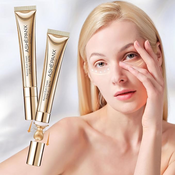 Retinol Eye Cream, Caffeine Eye Cream, Anti Aging Eye Cream for Dark Circles Puffiness Under Eye Bags and Wrinkles, Retinol Eye Cream with Caffeine and Collagen to Smooth Fine Lines and Hydrate Eye Area 20g-Velvo Beauty