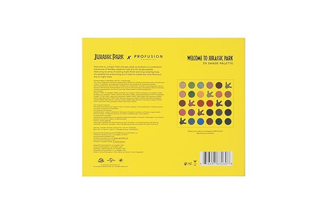 Jurassic Park X Profusion Cosmetics 30 Shade Palette-Velvo Beauty