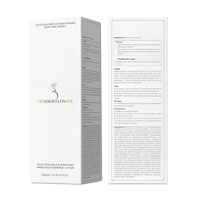 2PCS Folic Acid&Amino Acid,Essence combination of oil and lotion,Age-Defying Vegetable Glycerine for Skin Firms, Smooth, Anti Stretch Mark, Moisturizing 6.7 OZ +3.7 OZ-Velvo Beauty