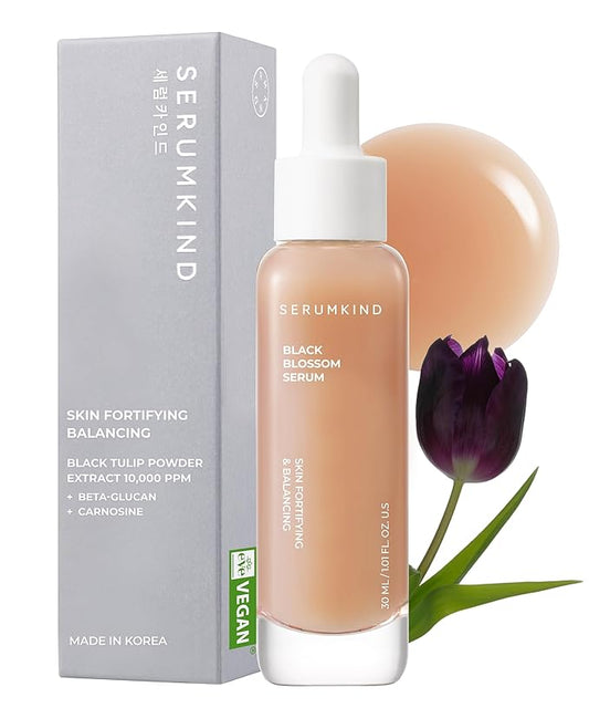 SERUMKIND Black Tulip Serum - Barrier Repair Antioxidant Korean Face Serum – Beta Glucan – Hydrating and Anti-aging – Vegan, Cruelty-Free, Unscented – 1.01 fl.oz.-Velvo Beauty