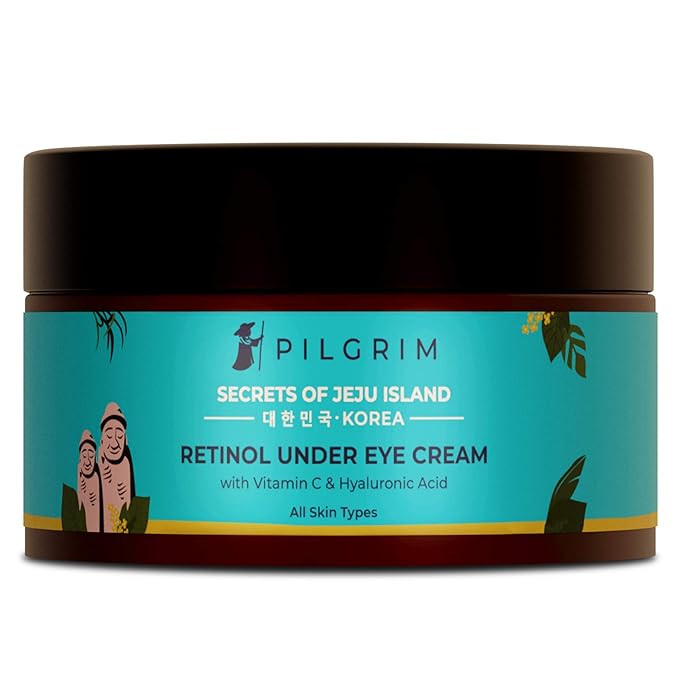 Pilgrim Korean Retinol Under Eye Cream | Infused with Vitamin C & Hyaluronic Acid | Redensify & Vitalized Skin | Eliminates Dark Circles & Wrinkles | Provides Youthful Skin | 1.06 Oz/50g-Velvo Beauty