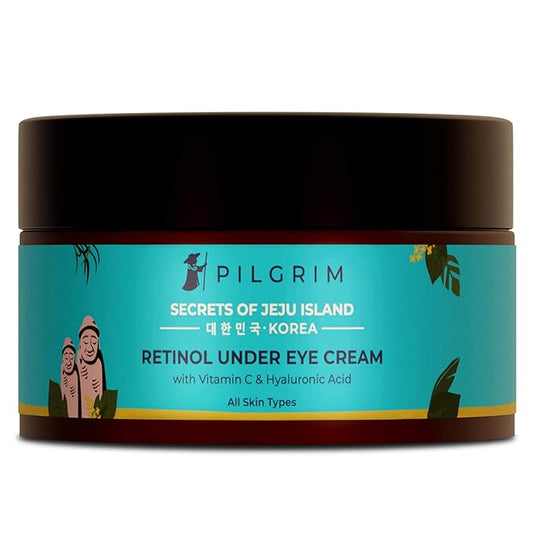 Pilgrim Korean Retinol Under Eye Cream | Infused with Vitamin C & Hyaluronic Acid | Redensify & Vitalized Skin | Eliminates Dark Circles & Wrinkles | Provides Youthful Skin | 1.06 Oz/50g-Velvo Beauty