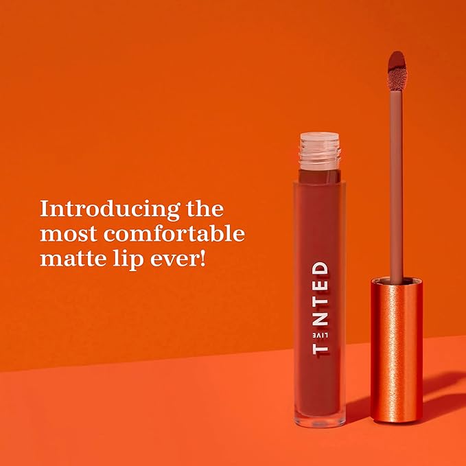 Live Tinted Huelip Liquid Lip Crème - Weightless, Long-Lasting Liquid Lip with Hyaluronic Acid and Jojoba Oil For a Soft, Comfortable, Moisturized Finish - 0.09 fl oz - Bright Orange Red-Velvo Beauty