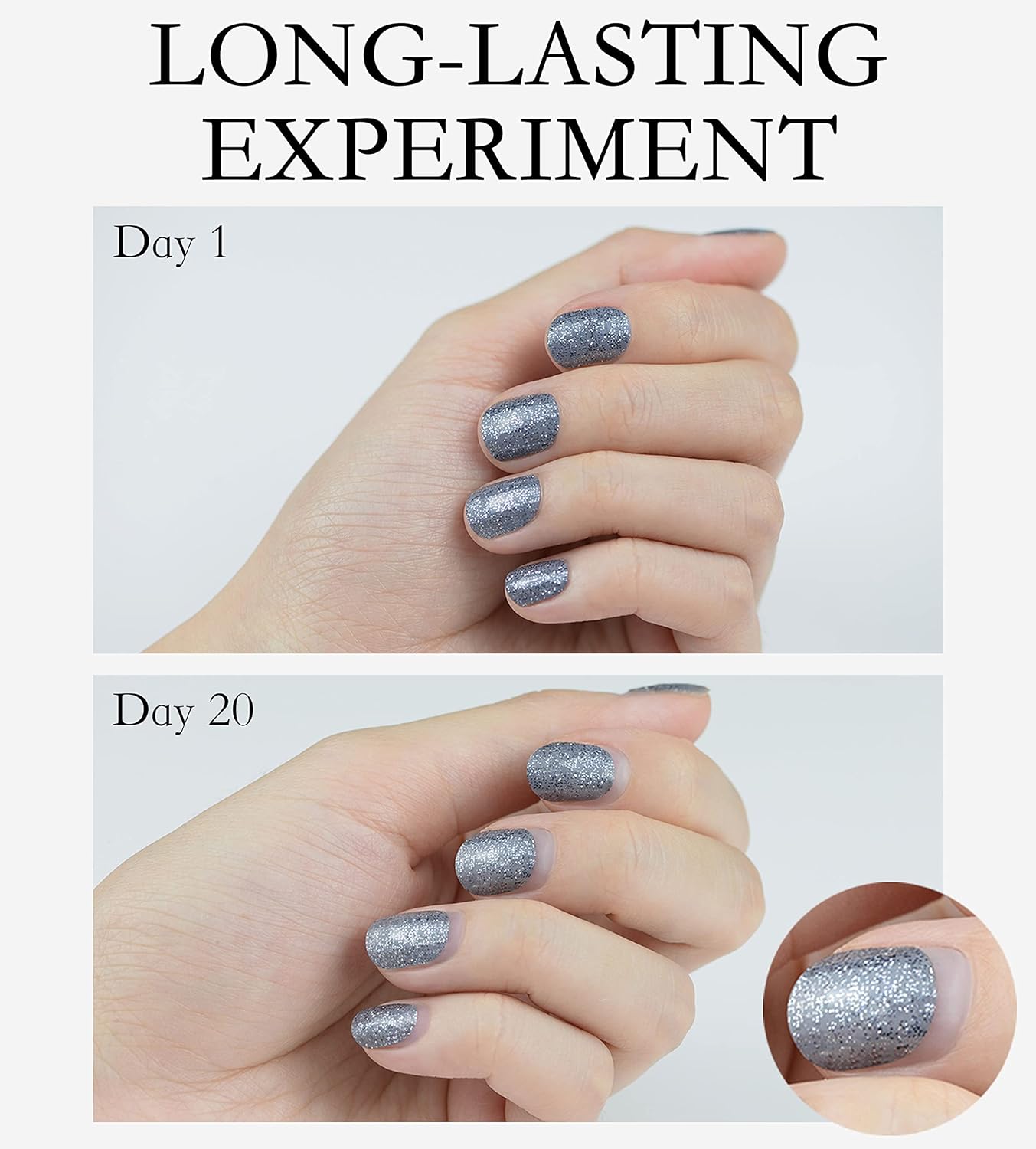 Nail Polish Strips, 32PCS Salon Quality Wraps, Long Lasting Gel Nail Stickers for Women Easy Apply& Remove (White Frost on Cake)-Velvo Beauty