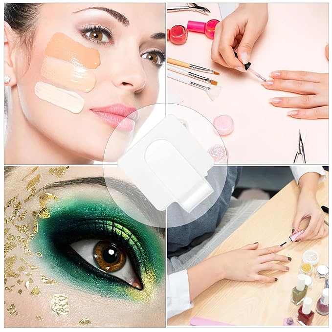 yueton 2SET Handheld Square Color Palette Acrylic Color Palette Beauty Color Palette Beauty Concealer Plate Liquid Foundation Color Palette Nail Art Transparent Palette for Makeup Foundation-Velvo Beauty