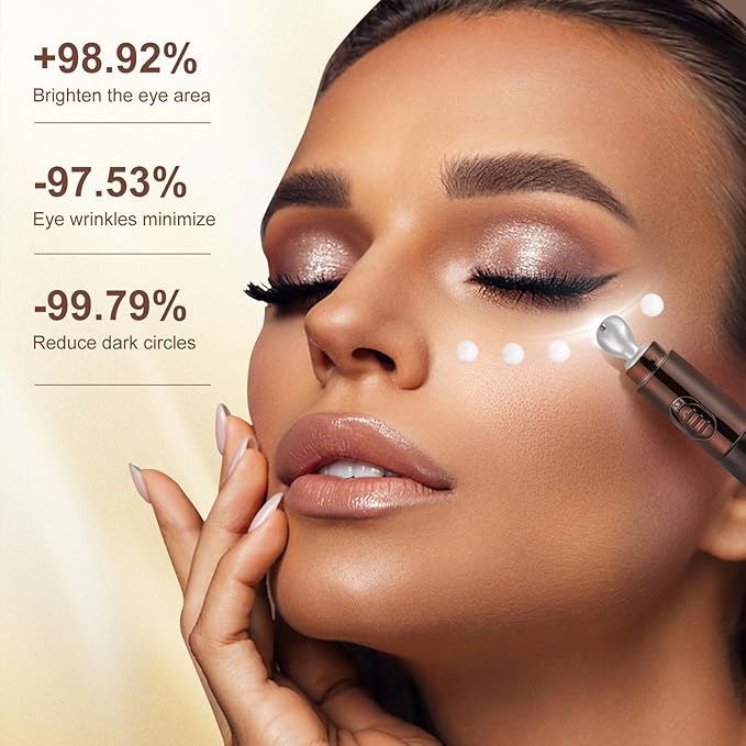20g Eye Cream with Electric Massager, Moisturizing Anti-Wrinkles Eye Cream, Anti Aging Eye Cream for Dark Circles and Puffiness, Results in 3-4 Weeks to Reduce Fine Lines-Velvo Beauty