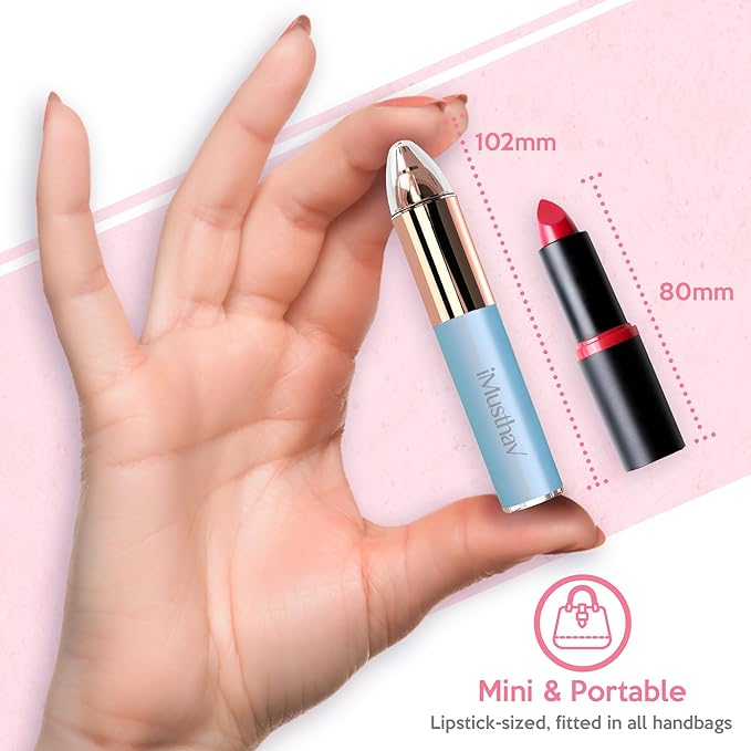 Portable Flawless Eyebrow Hair Remover for Women – Painless, Fast & Precise Flawless Electric Razor & Epilator for Eyebrow, Nose, Ear Hair Removal – 18K Gold-Plated, 360° LED Light-Velvo Beauty