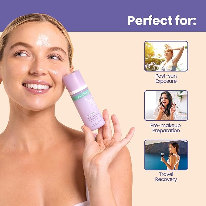 Patchology Skin Remedy Calm & Protect Micro Mist – Hydrating Facial Spray with Ectoin, Probiotics & Botanical Blend - Fragrance Free - Refines Pores & Leaves a Fresh Glow - 80 mL-Velvo Beauty