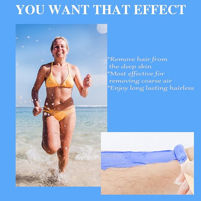 PURPLESKY Waxing Beads for Hair Removal - 2.5LB Coarse Hard Wax with Sea Salt Scent, Sticks for Bikini, Facial, Leg, Back and Chest-Velvo Beauty