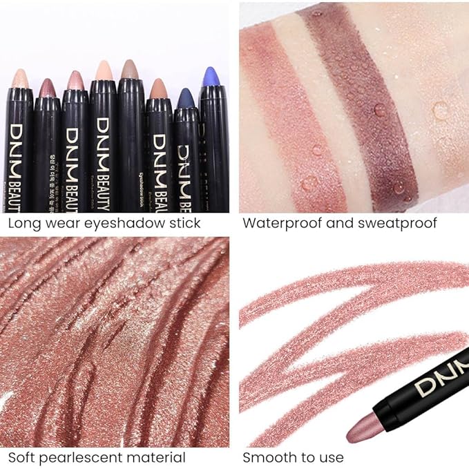 evpct 2Pcs Cream Eyeshadow Sticks Set for Eyes Waterproof, Rose Shimmer Matte Eye shadow Stick Pencil Pen Bulk sombras en crema para ojos 27+27-Velvo Beauty