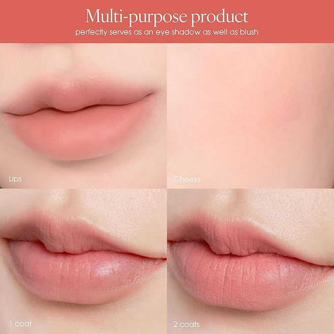 AIR LIPS 803 NUDE BEIGE, Lip & Cheek, Natural Soft Matte Finish & Buildable, Airy Formula (1.2g, 0.003 oz.)-Velvo Beauty