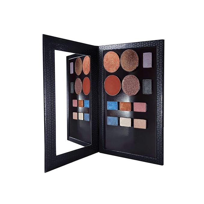 Magnetic Palette Empty Eyeshadow Makeup Palette with Shatterproof Mirror for Eyeshadow Lipstick Blush Powder (Black)-Velvo Beauty