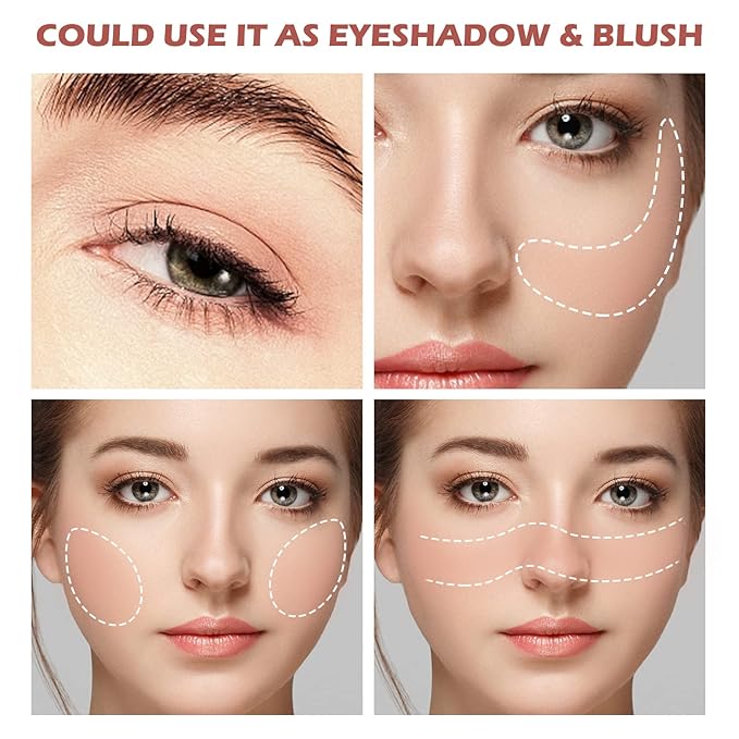 Boobeen Powder Blush, Single Color Blush Face Blush Palette Matte Baked Cream Blush Makeup Powder, High Pigment Pressed Blush for Create a Natural Cheek Flushed Look-Velvo Beauty