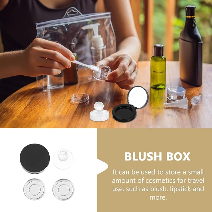 FRCOLOR 1 Set Portion Tray Loose Powder Compact Case Makeup Pallete Blush Storage Case Blush Container Reusable Blush Case Diy Empty Makeup Lipstick Container Blank Abs Sample Travel-Velvo Beauty