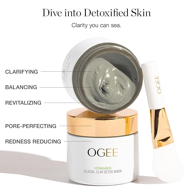 Ogee Clay Mask - Glacial Clay Detox Mask for Face-Velvo Beauty