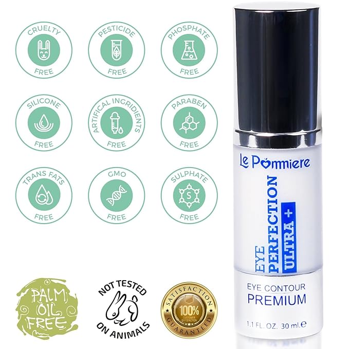 under eye cream 1.1 fl oz. Anti bags, dark circles and puffiness. Anti age, crow's feet. Vitamin E. eye contour anti wrinkle. Moisturizer for face and skin-Velvo Beauty