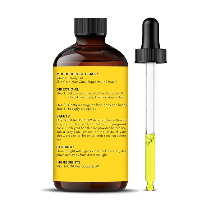 Majestic Pure Vitamin E Oil - 100% Pure & Natural, 70,000 IU | Premium Grade, Cold-Pressed and Tocopherol to Repair Dry, Damaged Skin | Moisturizing Skin, Hair and Scalp 2 Fl Oz-Velvo Beauty