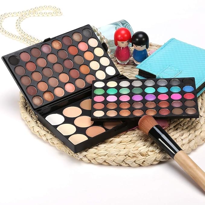 80 Colors Professional Eyeshadow Palette +15 Colors Blusher & Concealer Contour Eye Powder Makeup Cosmetic Set-Velvo Beauty