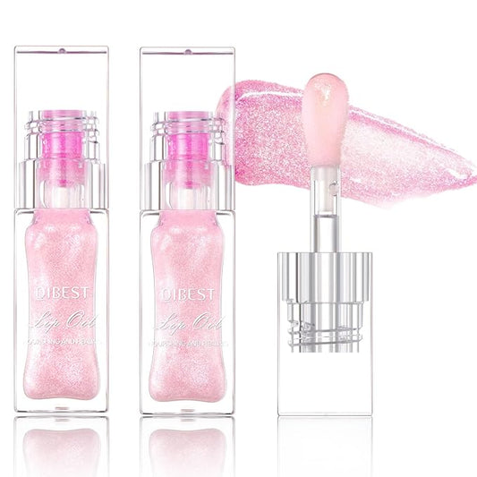 2Pcs Magic Color Changing Moisturizing Lip Glow Oil Plumping Glimmer Glow Lipstick, Hydrating Lip Gloss Lip Balm Transparent Lip Care, Long Lasting Moisturizing Non-sticky Fresh Texture Lip Oil-Velvo Beauty