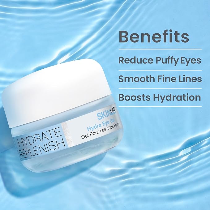 Hydrate& Replenish EYE CREAM- Gel Hydrator-Cream with Hyaluronic Acid & Marine Extracts, attracts moisture to the skin Algae And Seaweed Extracts to revitalize dull looking skin 0.5 Oz-Velvo Beauty