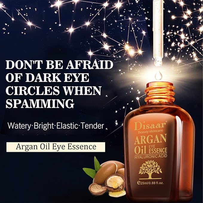 Argan Oil Eye Essence Hyaluronic Acid Anti-Wrinkle Anti-Aging Remove Eyes Pouch 25ml/0.88fl.oz-Velvo Beauty