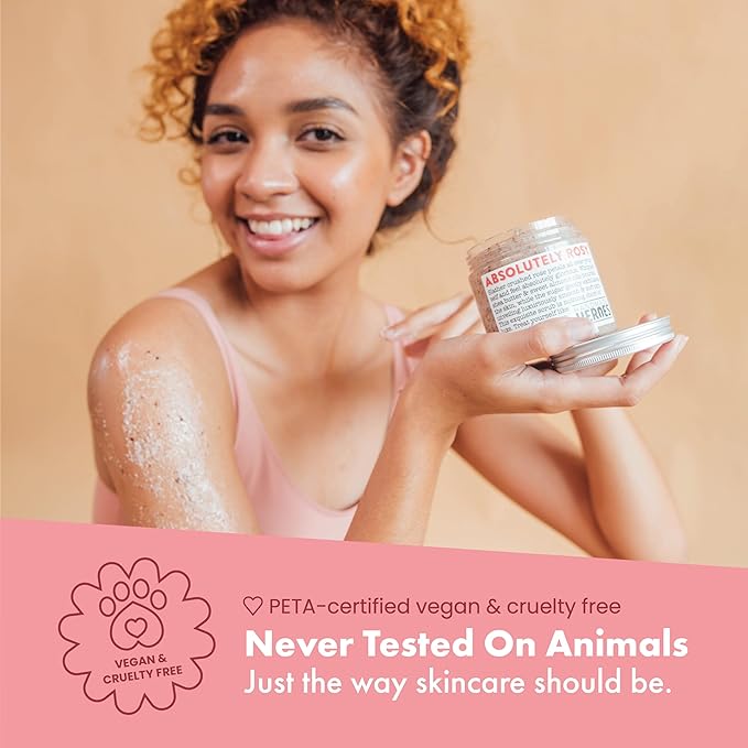 Rose Petal Scrub Foot & Body Exfoliator Infused with Vitamin E and Rose Natural Exfoliating Sugar Body Scrub for Toning Cellulite Skin Care by Handmade Heroes-Velvo Beauty