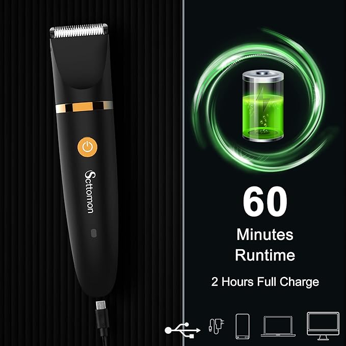 Electric Groin Hair Trim Ball Trimmer for Men Body Shaver Below-The-Waist Groomer Nose Hair Trimmer Waterproof Cordless 3 in 1-Velvo Beauty